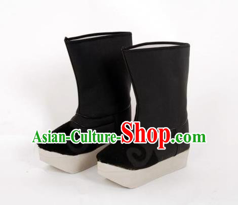 Traditional Chinese Ancient Peking Opera Niche Boots, China Handmade Swordsman Hanfu Embroidery Shoes for Men