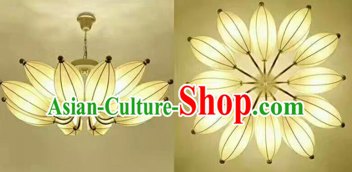 Chinese White Gourd Silk Table Palace Lantern  Replica Palace Lamp