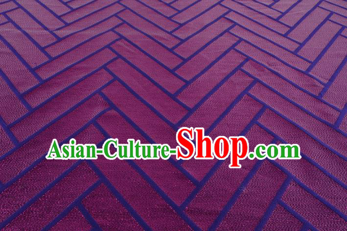Chinese Traditional Costume Royal Palace Pattern Purple Brocade Fabric, Chinese Ancient Clothing Drapery Hanfu Cheongsam Material