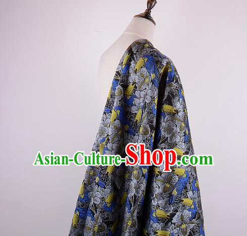 Chinese Traditional Costume Royal Palace Printing Woodpecker Brocade Fabric, Chinese Ancient Clothing Drapery Hanfu Cheongsam Material