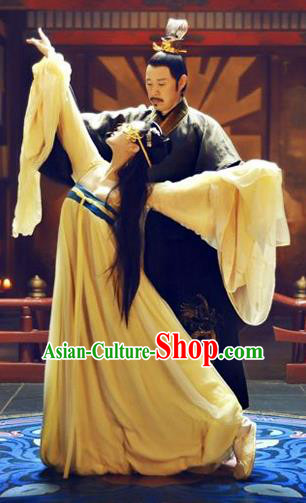 Traditional Ancient Chinese Costume, Costumes Elegant Hanfu Clothing Chinese Tang Dynasty Imperial Emperess Chiffon Dance Clothing for Women