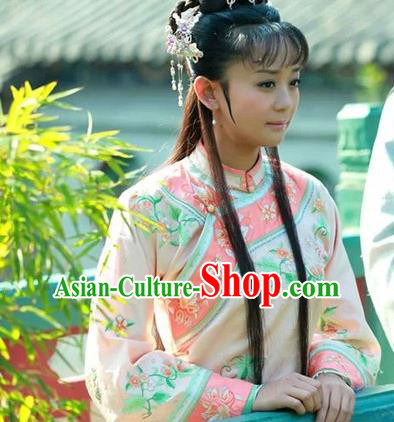 Traditional Ancient Chinese Imperial Consort Costume Xiuhe Suit, Chinese Qing Dynasty Manchu Dress, Cosplay Chinese Mandchous Imperial Princess Clothing for Women
