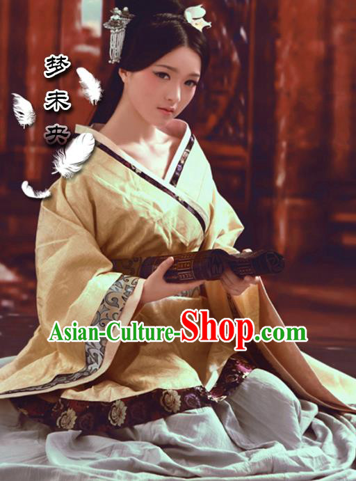 Traditional Ancient Chinese Female Costume, Elegant Hanfu Clothing Chinese Han Dynasty Imperial Princess Clothing for Women