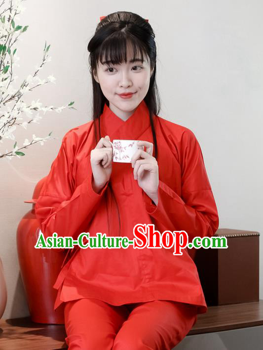 Chinese Song Hanfu Inner Wear Robe Dress Sleepwear White Ming