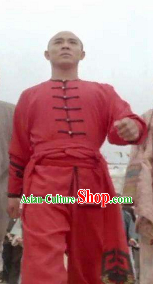 Traditional Chinese Lucky Red Kung Fu Uniform for Men