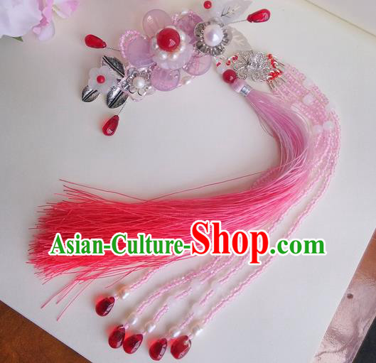 Traditional Handmade Chinese Ancient Princess Classical Accessories Jewellery Pure Copper Coloured Glaze Hair Sticks Hair Claws, Hair Fascinators Hairpins for Women