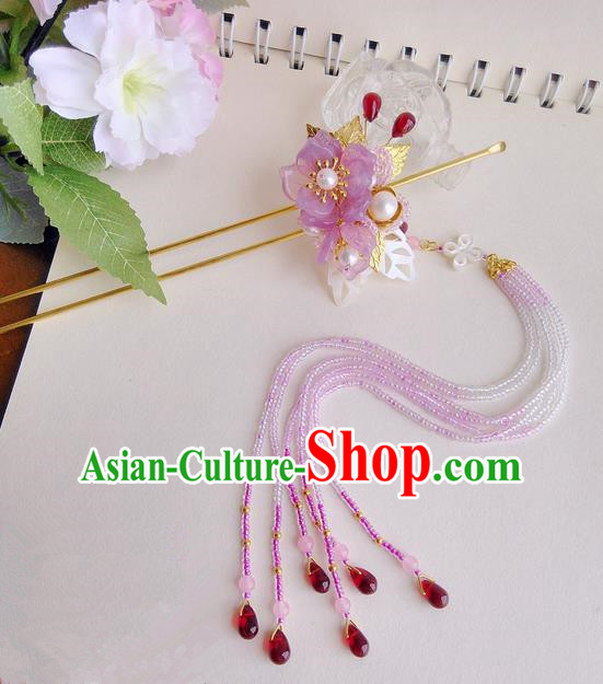 Traditional Handmade Chinese Ancient Princess Classical Accessories Jewellery Coloured Glaze Hair Sticks Hair Jewellery, Pearl Hair Fascinators Hairpins for Women