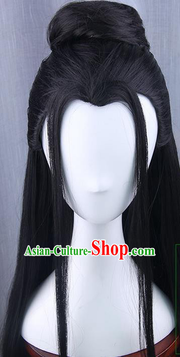 Traditional Handmade Ancient Chinese Tang Dynasty Imperial Princess Wig, Ancient Chinese Cosplay Fairy Palace Young Lady Wig for Women