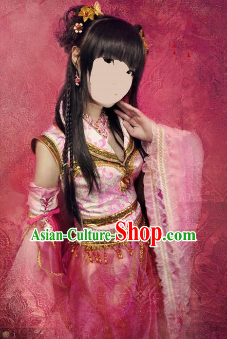 Traditional Ancient Chinese Classical Cartoon Character Uniform Cosplay Palace Lady Game Role Complete Set for Women