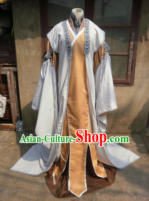 Traditional Ancient Chinese Classical Cartoon Character Royal Prince Uniform Cosplay Game Role Qin Dynasty Swordmen Costume Complete Set for Men