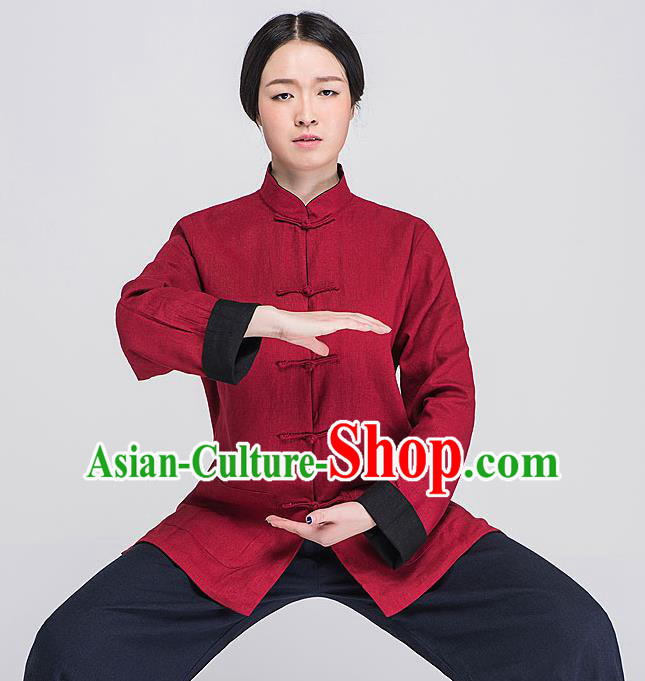 Traditional Chinese Top Pleuche Kung Fu Costume Martial Arts Kung Fu Training Grey Plated Buttons Uniform, Tang Suit Gongfu Shaolin Wushu Clothing, Tai Chi Taiji Teacher Suits Uniforms for Men