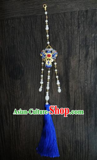 Traditional Handmade Chinese Ancient Classical Jewellery Accessories Palace Tassel Sword Taeniasis, Blueing Waist Pendant for Women