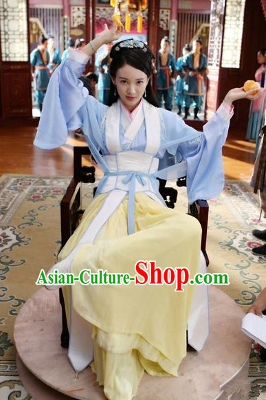 Traditional Ancient Chinese Imperial Emperess Costume, Chinese Han Dynasty Dress, Cosplay Chinese Peri Imperial Princess Embroidered Clothing Hanfu for Women