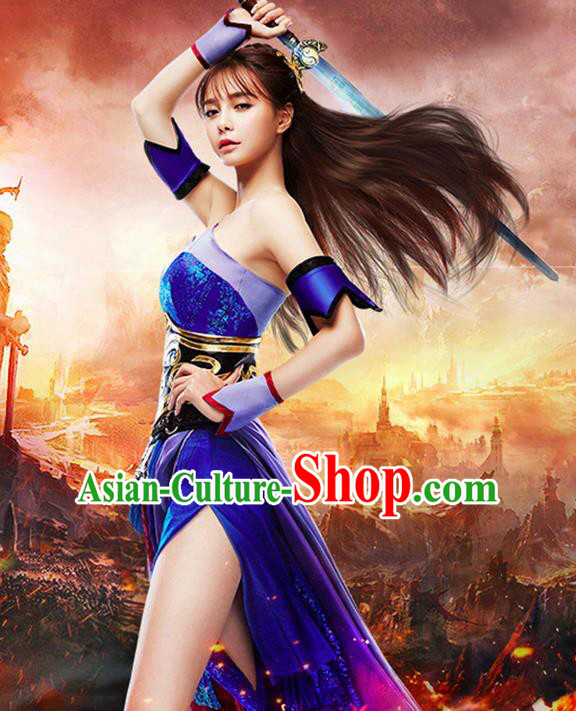 Traditional Ancient Chinese Imperial Emperess Costume, Chinese Tang Dynasty Wedding Dress, Cosplay Game Characters Swordsman Chinese Peri Imperial Princess Embroidered Clothing for Women