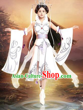 Traditional Ancient Chinese Imperial Emperess Costume, Chinese Tang Dynasty Wedding Dress, Cosplay Game Characters Chinese Peri Imperial Princess Embroidered Clothing for Women