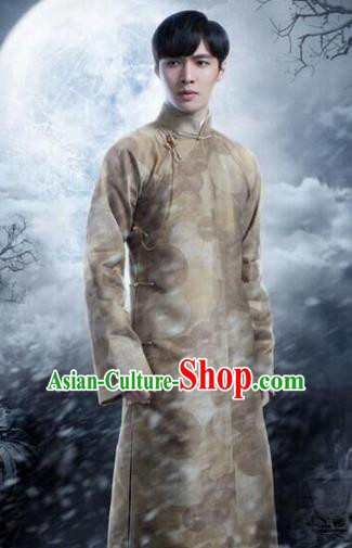 Traditional Ancient Chinese Republic of China Gown Robes Qing Dynasty Minguo Costumes for Men