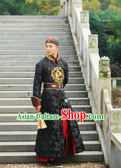 Traditional Ancient Chinese Qing Dynasty Imperial Prince Robes, Qing Dynasty Manchu Imperial Emperor Costumes for Men