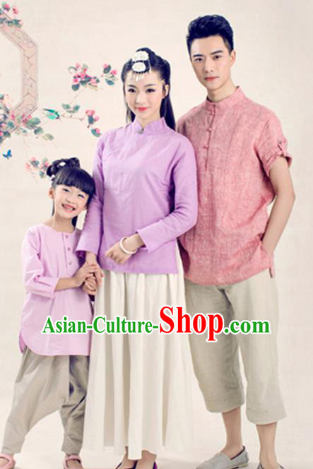 Traditional Ancient Chinese Family Costume Complete Set, Chinese Han Dynasty Parent-Child Pregnant Woman Dress, Cosplay Chinese Family Portrait Clothing Hanfu for Women for Men for Children