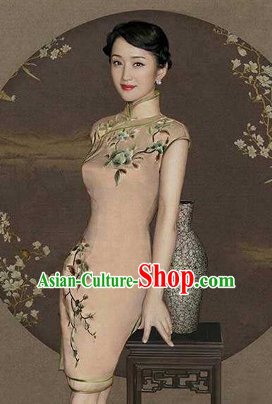 Traditional Chinese Female Costumes Chinese Ancient Clothes Chinese Silk Cheongsam Tang Suits Dress for Women