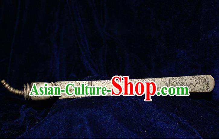 Traditional Chinese Miao Nationality Crafts Jewelry Accessory Classical Hair Accessories, Hmong Handmade Miao Silver Chinese Zodiac Palace Lady Hair Sticks Hair Claw, Miao Ethnic Minority Hair Fascinators Hairpins for Women