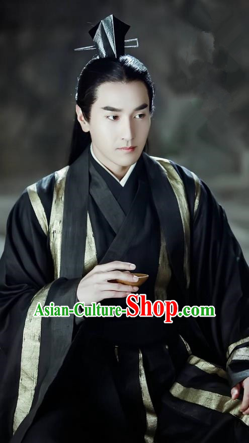 Traditional Ancient Chinese Nobility Childe Costume, Elegant Hanfu Male Lordling Dress, Han Dynasty Swordsman Clothing, China Imperial Crown Prince Wide Sleeve Clothing for Men
