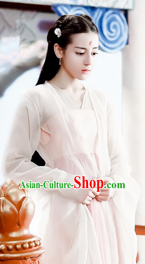 Traditional Chinese Ancient Han Dynasty Fairy Costume, Hanfu Imperial Princess Goddess Dress, China Cosplay Teleplay Ten great III of peach blossom Role Feng jiu Palace Princess Elegant Clothing for Women