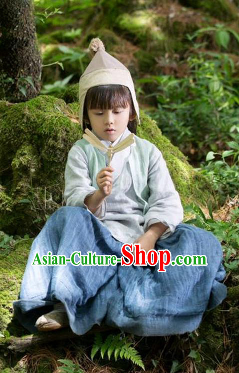 Traditional Ancient Chinese Nobility Childe Children Costume, Elegant Hanfu Lordling Dress, Cosplay Chinese Han Dynasty Little Scholar Clothing for Kids