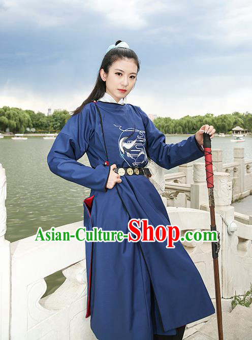 Traditional Chinese Ancient Hanfu Jiang Hu Swordsman Tang Dynasty Imperial Bodyguard Costume for Women for Men