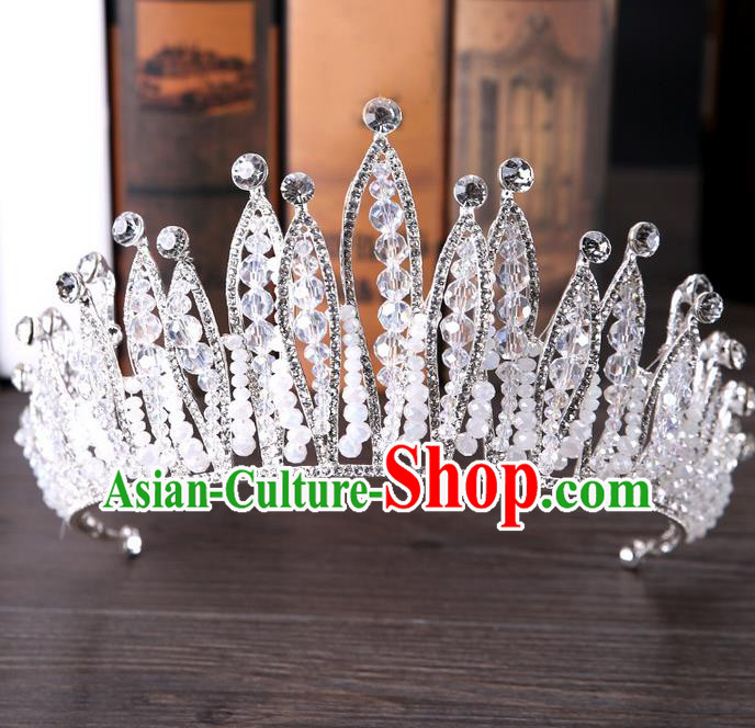 Top Grade Handmade Classical Hair Accessories, Children Baroque Style Crystal Princess Royal Crown Wedding Hair Jewellery Hair Clasp for Kids Girls