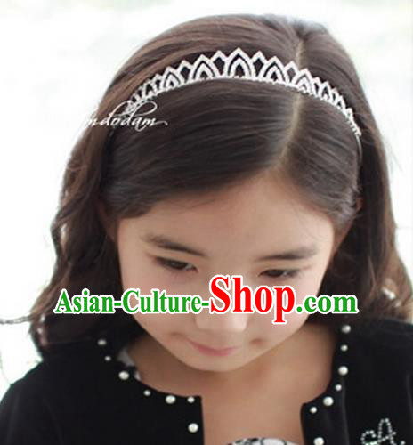 Top Grade Handmade Classical Hair Accessories, Children Baroque Style Crystal Princess Wedding Royal Crown Hair Jewellery Hair Clasp for Kids Girls