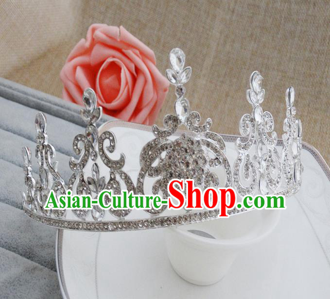 Top Grade Handmade Classical Hair Accessories, Children Baroque Style Crystal Royal Crown Princess Wedding Hair Jewellery Hair Clasp for Kids Girls