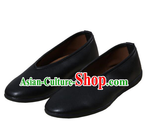 Top Chinese Traditional Tai Chi Black Shoes Kung Fu Pulian Shoes Martial Arts Shoes for Men