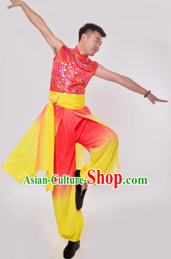 Traditional Chinese Classical Dance Yangge Lion Dance Costume, Folk Dance Drum Dance Uniform Yangko Clothing for Women