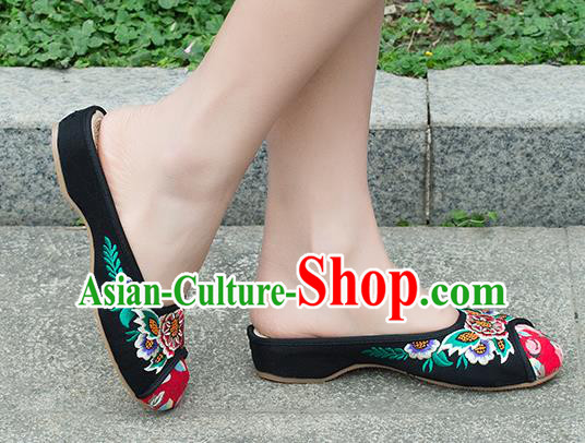Traditional Chinese Shoes, China Handmade Embroidered Slippers White Shoes, Ancient Princess Shoes for Women
