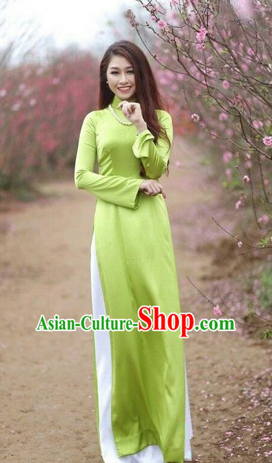 Womens Formal Ao Dai Dress Vietnamese Traditional Oriental Style Gown  Elegant