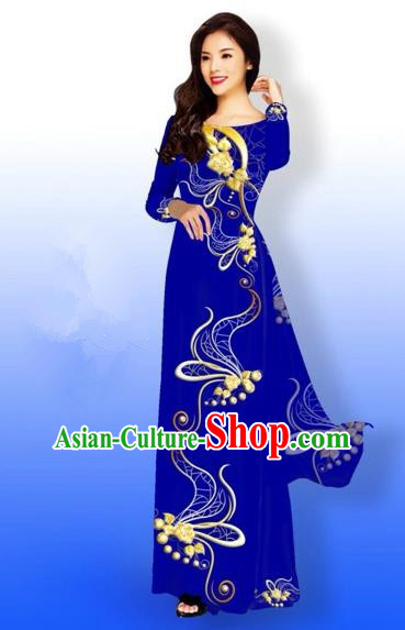 Traditional Top Grade Asian Vietnamese Costumes, Vietnam National