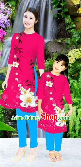 Traditional Top Grade Asian Vietnamese Costumes Dance Dress and Pants,  Vietnam National Female Handmade Printing Grey Ao Dai Dress Cheongsam  Clothing for Women