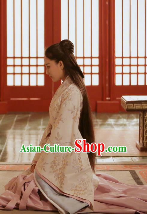 Traditional Chinese Ancient Warring States Time Palace Princess Costume, China Television Song of Phoenix Young Lady Hanfu Clothing and Headwear Complete Set