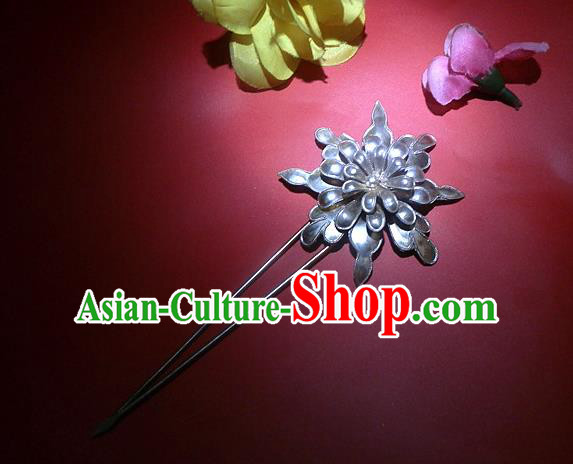 Traditional Handmade Chinese Ancient Classical Hair Accessories Chrysanthemum Step Shake Barrettes Hair Sticks for Women