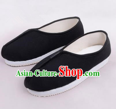 Chinese Shoes Wedding Shoes Kung Fu boots Wushu Shoes Men Shoes, Opera Shoes Hanfu Shoes Embroidered Shoes Black Monk Shoes