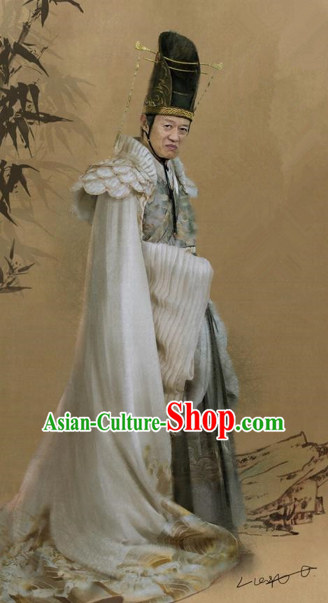 Traditional Ancient Chinese Dong Chang Court Eunuch Costume, Films Brotherhood of Blades Chinese Ming Dynasty Eunuch Clothing and Handmade Headpiece Complete Set