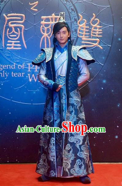 Traditional Ancient Chinese Imperial Prince Costume and Handmade Headpiece Complete Set, Elegant Hanfu Chinese Southern and Northern Dynasty Swordsman Clothing