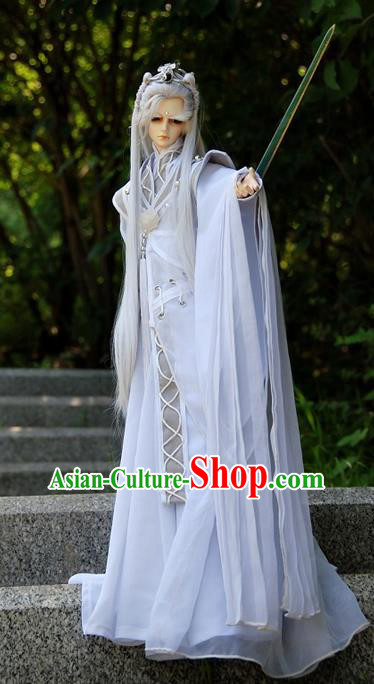 Top Grade Traditional China Ancient Cosplay Swordsman Costumes Complete Set, China Ancient Knight-Errant Hanfu Robe Clothing for Men for Kids