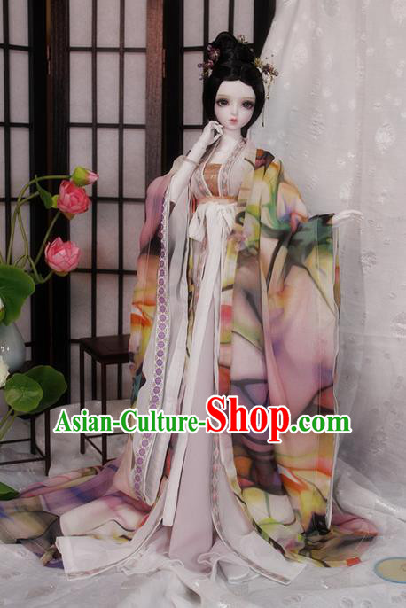 Top Grade Traditional China Ancient Palace Lady Costumes Complete Set, China Ancient Cosplay Tang Dynasty Imperial Consort Dress Clothing for Adults and Kids
