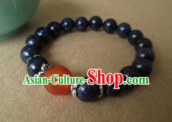 Chinese Ancient Handmade Jewelry Accessories Bracelets, Traditional Chinese Ancient Hanfu Beads Brace Lace for Women