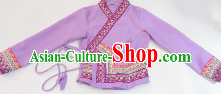 Traditional Thailand Ancient Handmade Female Costumes, Traditional Thai China Dai Nationality Pink Blouse Clothing for Women