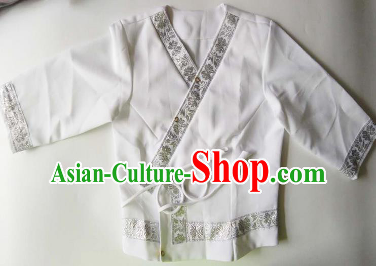 Traditional Thailand Ancient Handmade Female Costumes Upper Outer Garment, Traditional Thai Clothing China Dai Nationality Blouse for Women