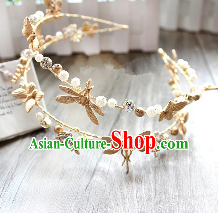 Top Grade Handmade Wedding Bride Hair Accessories Starfish Hair Clasp, Traditional Princess Baroque Headpiece for Women