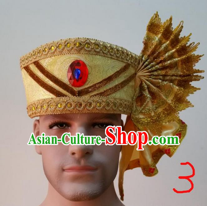 Traditional Traditional Thailand Accessories Hat, Southeast Asia Thai Dai Nationality Headwear for Men