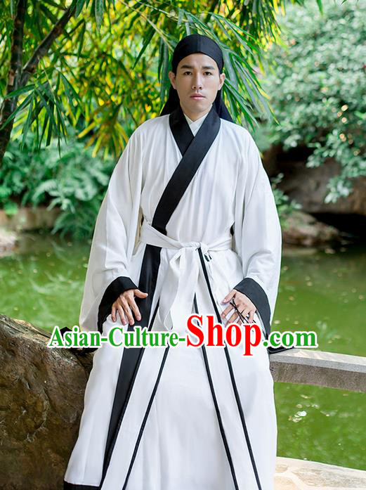 Traditional Chinese Ming Dynasty Young Men Costume, Elegant Hanfu Clothing Chinese Ancient Swordsman Clothing for Men